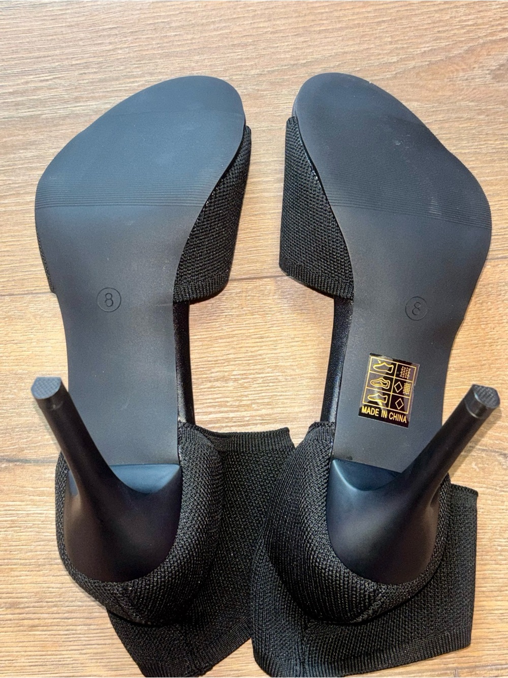 Sicare ladies black stiletto peep toe heels NWT (Size 8) - Picture 11 of 11